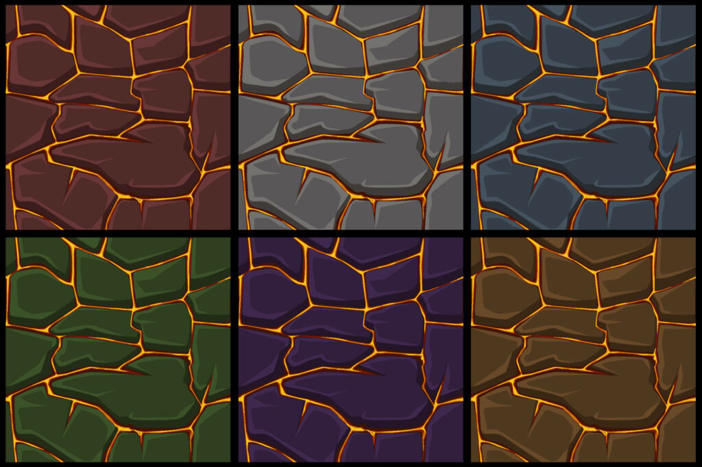 Vibrant Cracked Tile Wallpaper: Colorful Lava-Like Pattern Background