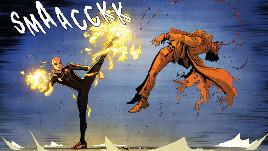 Dynamic Iron Fist vs. Diamondback Action Wallpaper Background