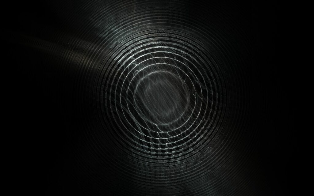 Dynamic Black and White Concentric Circle Wallpaper Background