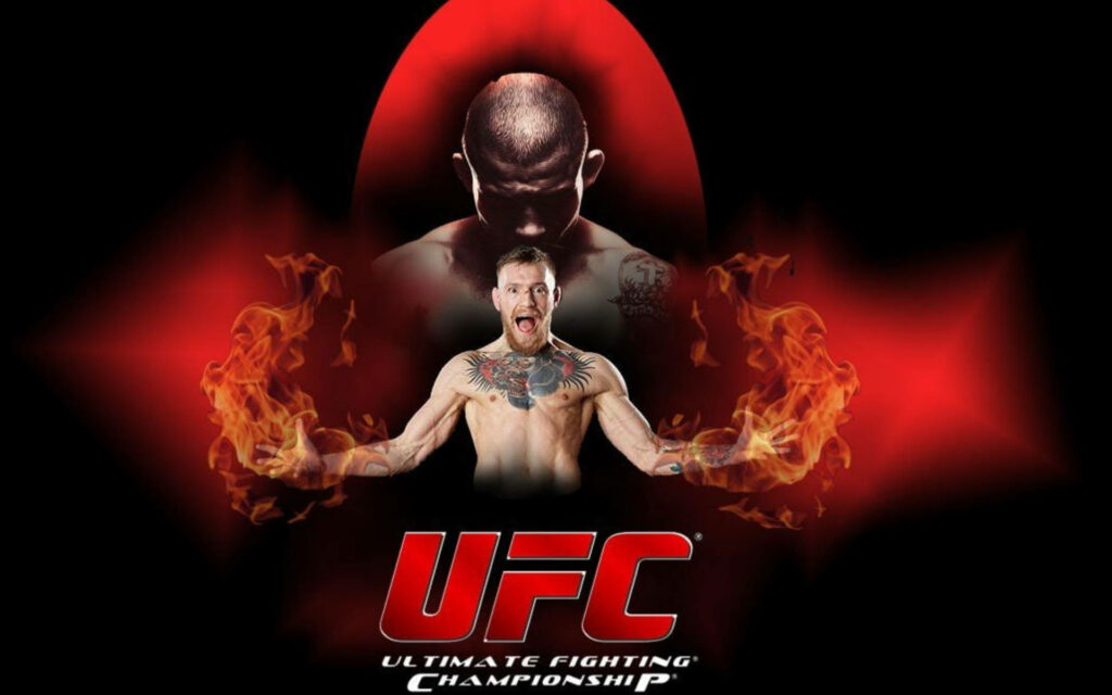 Fiery Conor McGregor UFC Wallpaper: Intense Digital Background