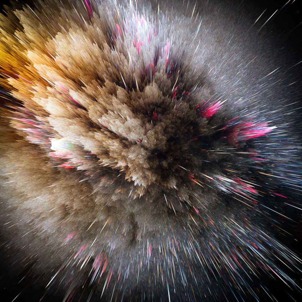 Stunning Cosmic Explosion Wallpaper: Vibrant 3000x3000 Background