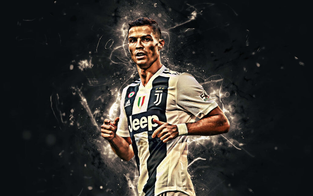 Energetic Cristiano Ronaldo Juventus Wallpaper - Legendary Background