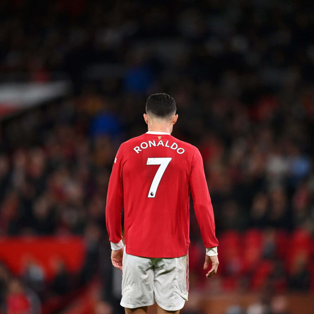 Cristiano Ronaldo Wallpaper: Iconic Number 7 in Dynamic Action