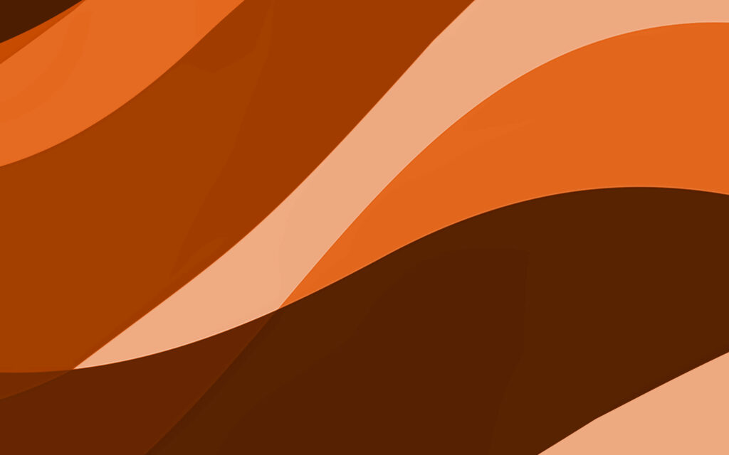 Dynamic Curvy Shapes Wallpaper in Warm Burnt Orange Background