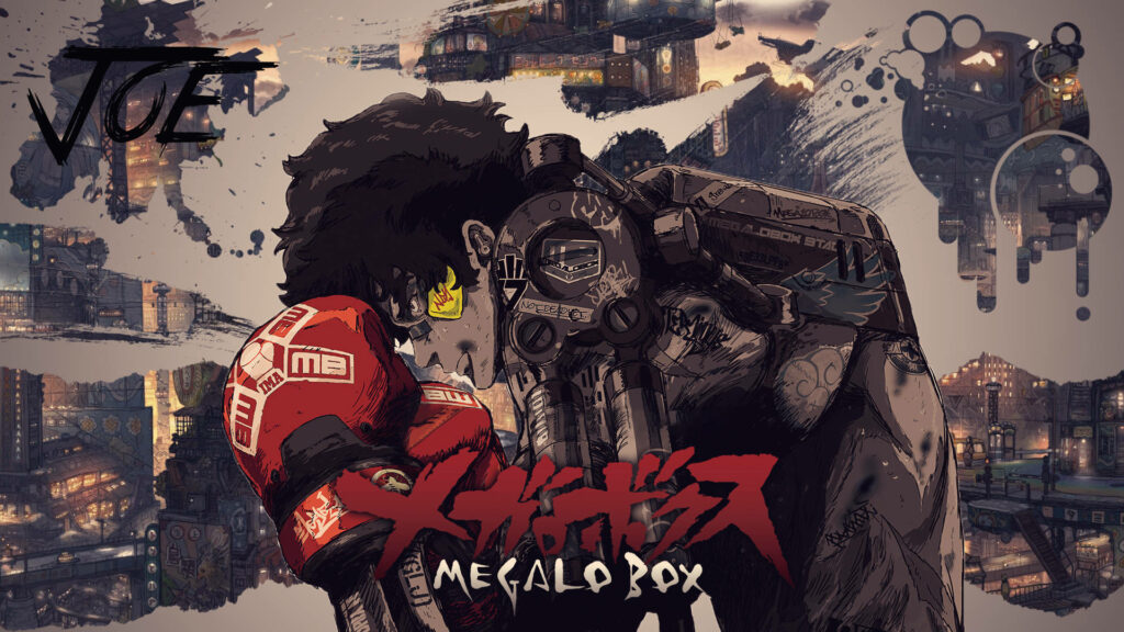 Joe from Megalo Box: Gritty Cyberpunk Boxing Ring Wallpaper