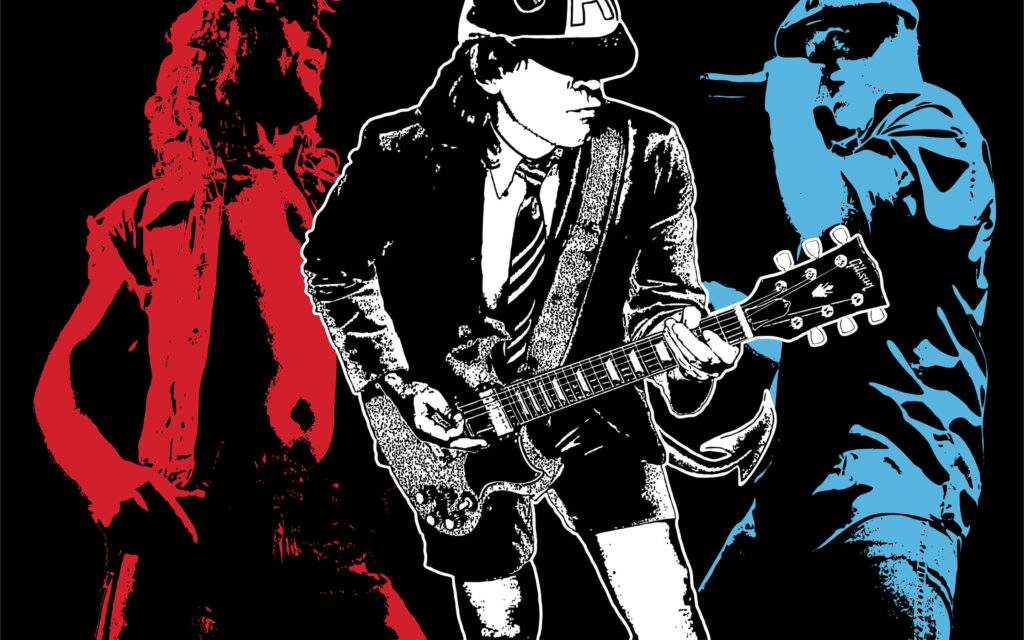 Vibrant DC-Themed Wallpaper: Iconic Rock Musicians Collage