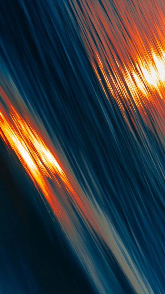 Dynamic Dark Blue Wallpaper with Golden Light Streaks – 4140x7360