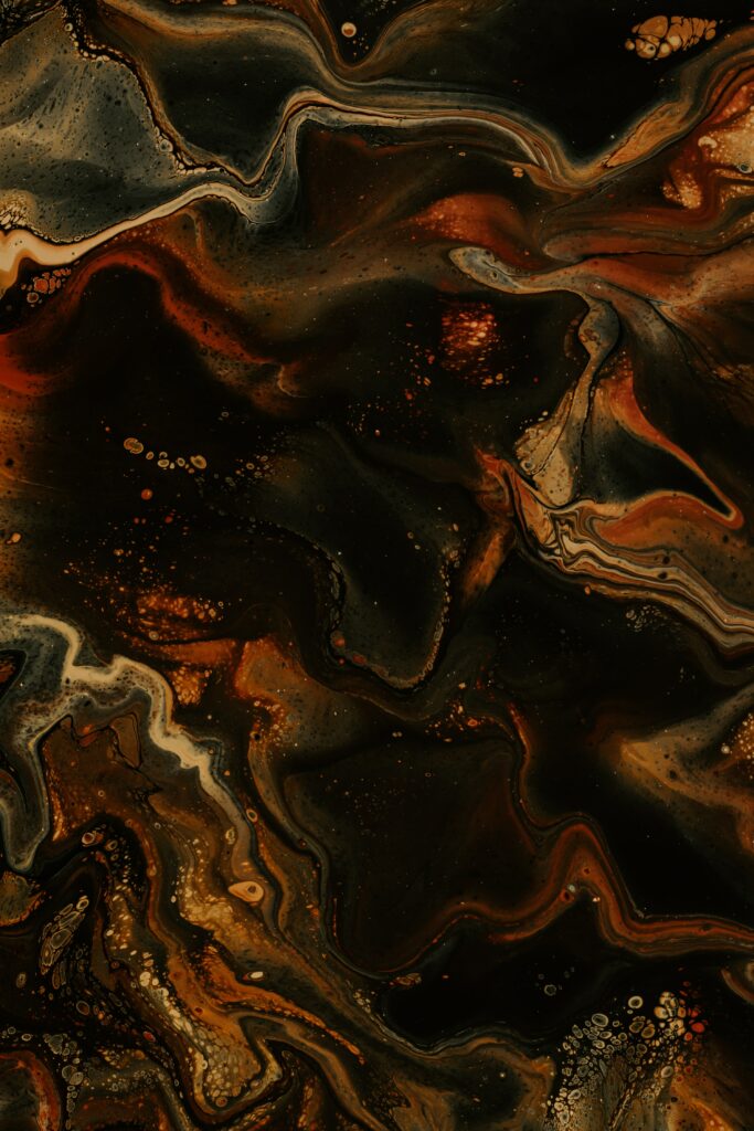 Abstract Dark Earthy Toned Wallpaper with Dynamic Swirls and Texture