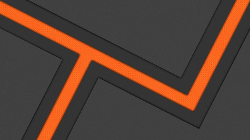 Dynamic Dark Grey Abstract Wallpaper with Vibrant Orange Highlights