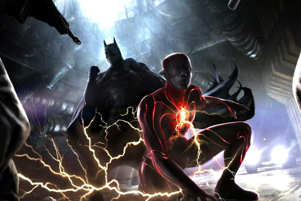 Dynamic Flash & Batman Wallpaper: Dark Atmosphere & Lightning Effects