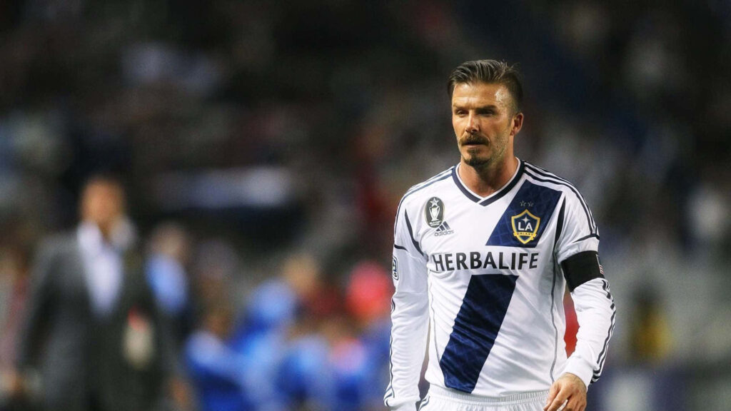 David Beckham LA Galaxy Wallpaper: Iconic Football Presence Background