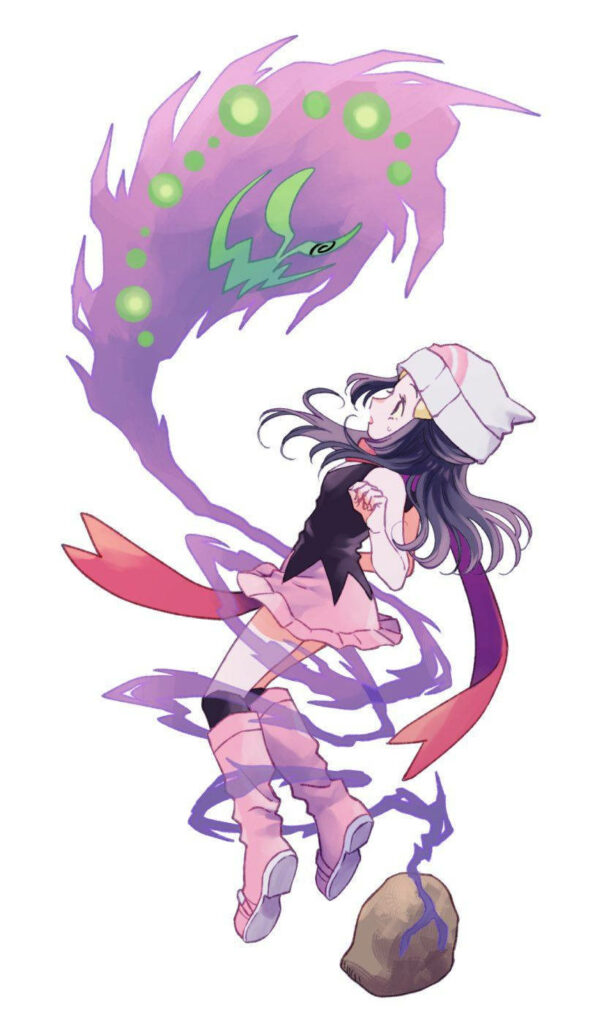 Dynamic Dawn & Spiritomb: Ethereal Pokémon Wallpaper Background
