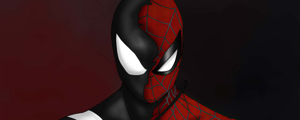 Stylish Spider-Man Wallpaper with Iconic Red and Black Suit Design