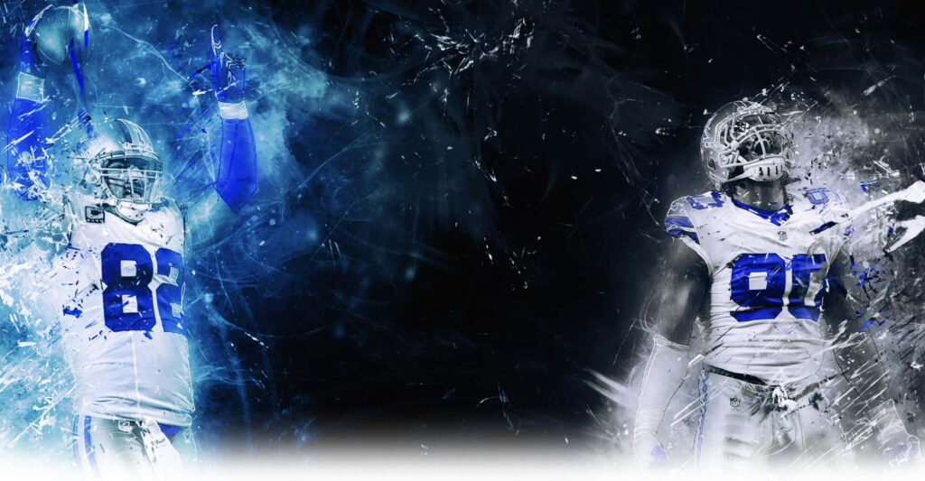Vibrant Demarcus Lawrence & Jason Witten Wallpaper: Ice-Themed Action