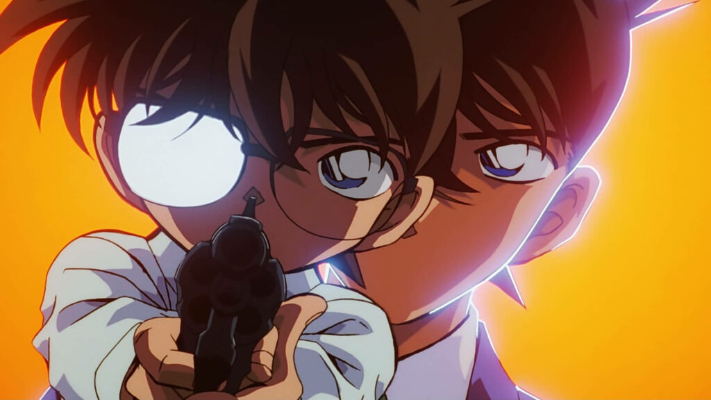 Dynamic Detective Conan Movie Wallpaper: Intense Scene with Edogawa