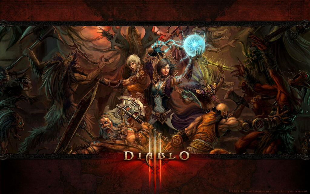 Diablo III Heroic Wallpaper: Dynamic Action & Gothic Atmosphere