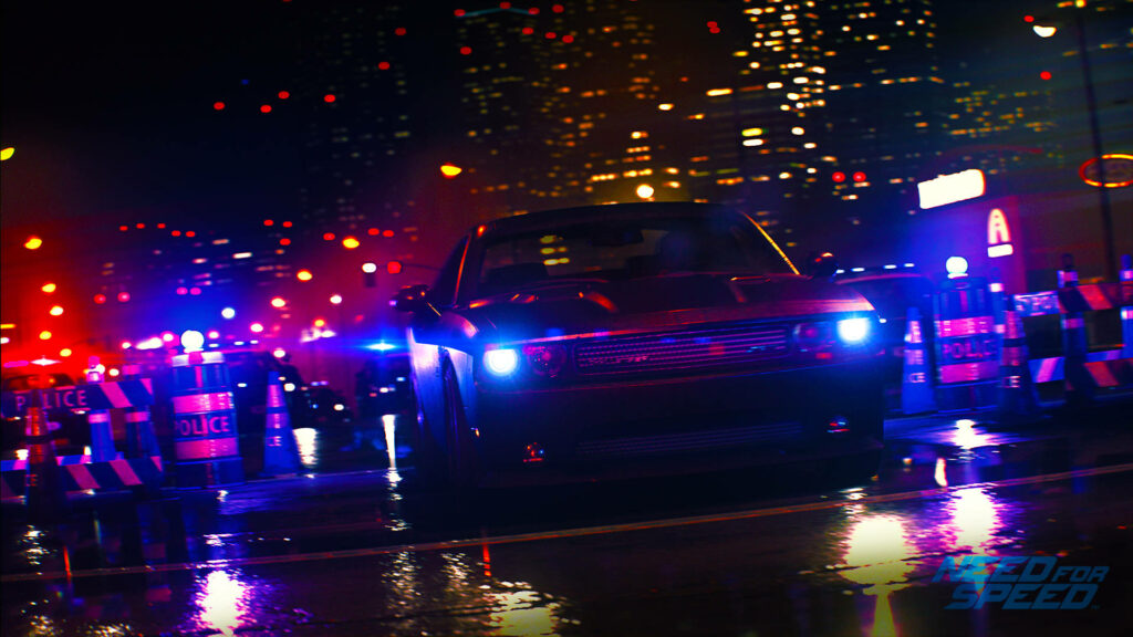 Vibrant Dodge Challenger Wallpaper from Need for Speed Racing Game