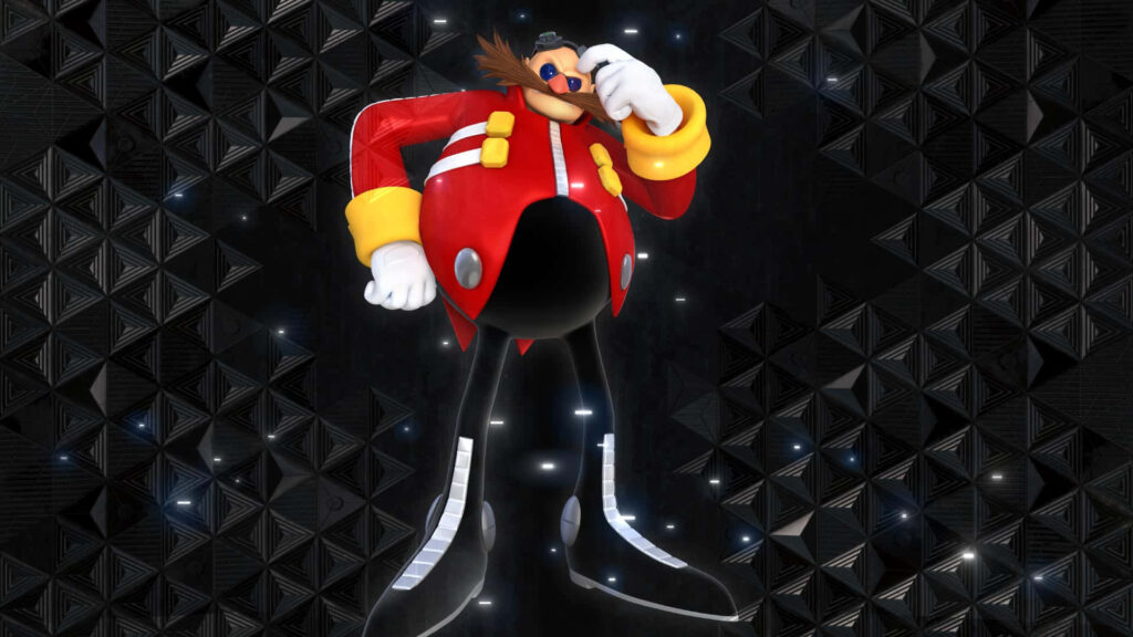 Dynamic Dr. Eggman Wallpaper: Classic Villain Against Futuristic Background