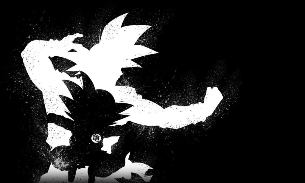 Dragon Ball Super Silhouette Wallpaper: Dynamic Pose & Iconic Hairstyle