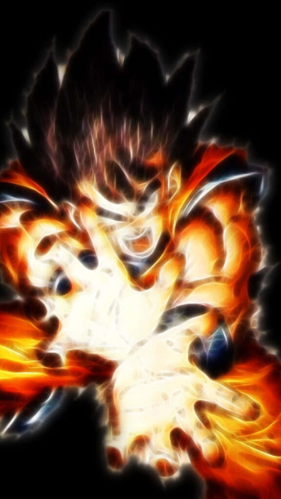 Dynamic Dragon Ball Z Wallpaper: Fiery Character Energy Background