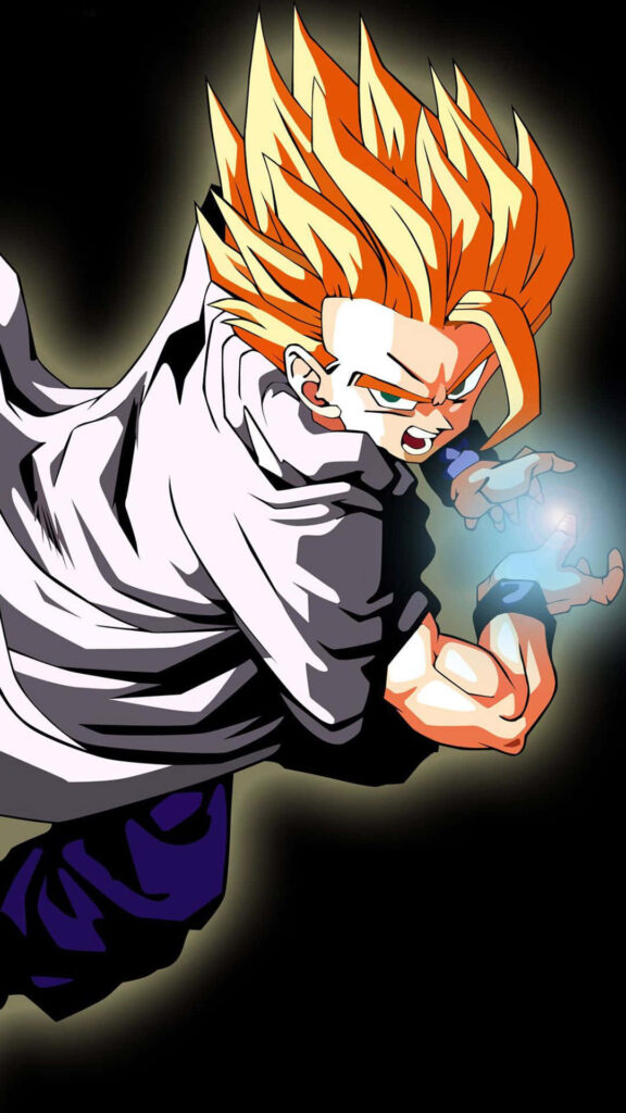 Vibrant Dragon Ball Z Wallpaper: Powerful Character in Action Pose