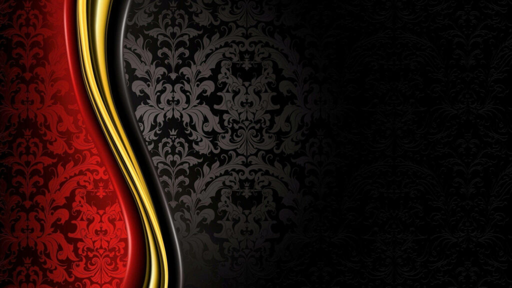 Balance of Fiery Reds and Inky Blacks in a Striking Abstract Composition Wallpaper