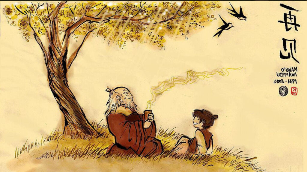 Fire Nation's Dynamic Duo: Iroh and Zuko Unite! Wallpaper