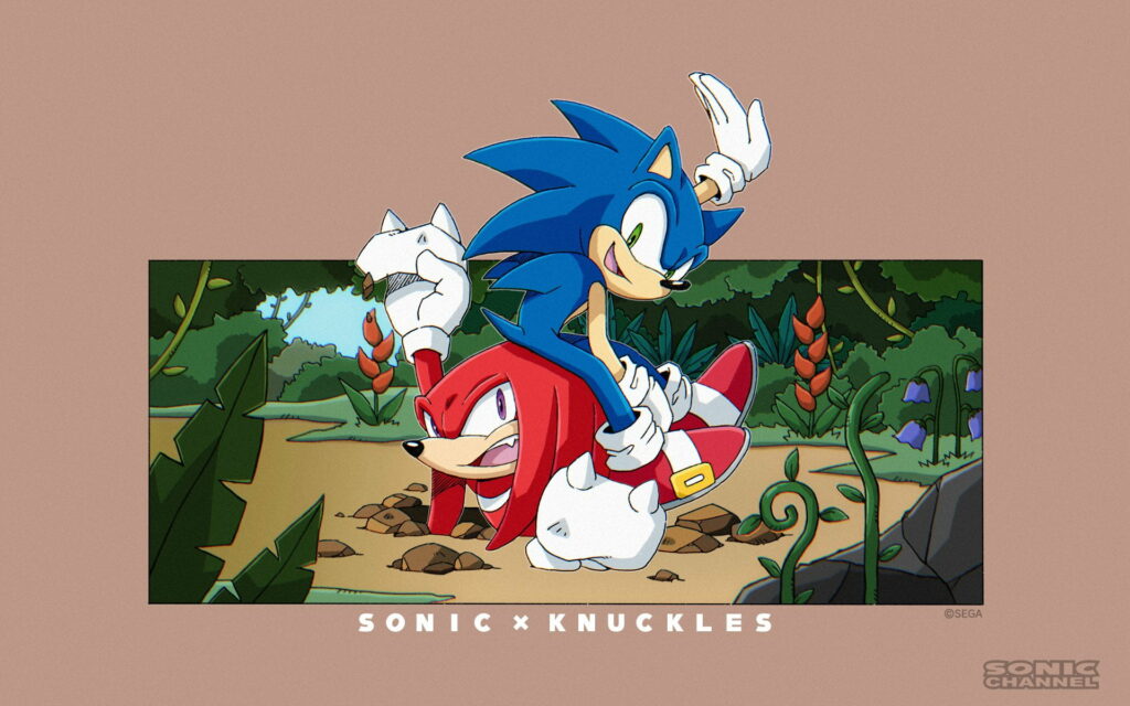 Speedy Sonic and Knuckles: Vibrant Sonic Channel Wallpaper in HD