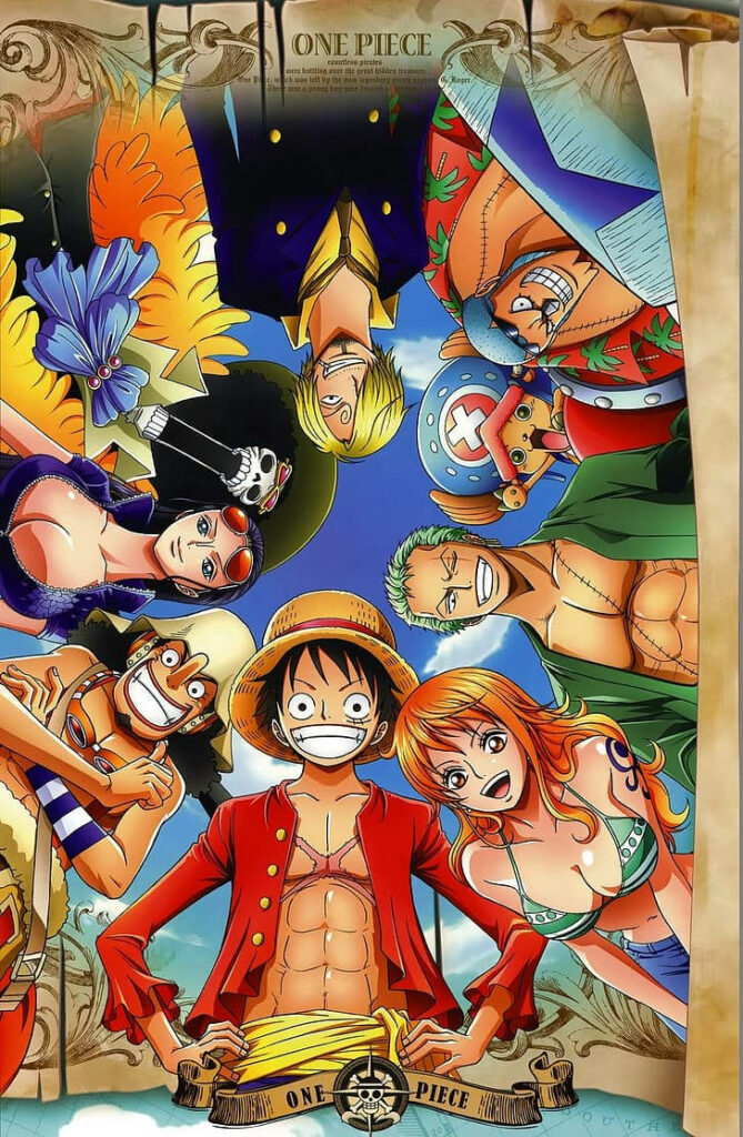 The Epic Gaze: Luffy and Zoro in One Piece Mobile HD Wallpaper