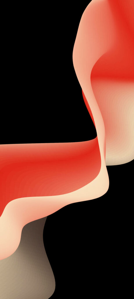 Captivating Samsung Z Flip Wallpaper: Vibrant Red and Cream Tones Blend Harmoniously with Dynamic Abstract Waves