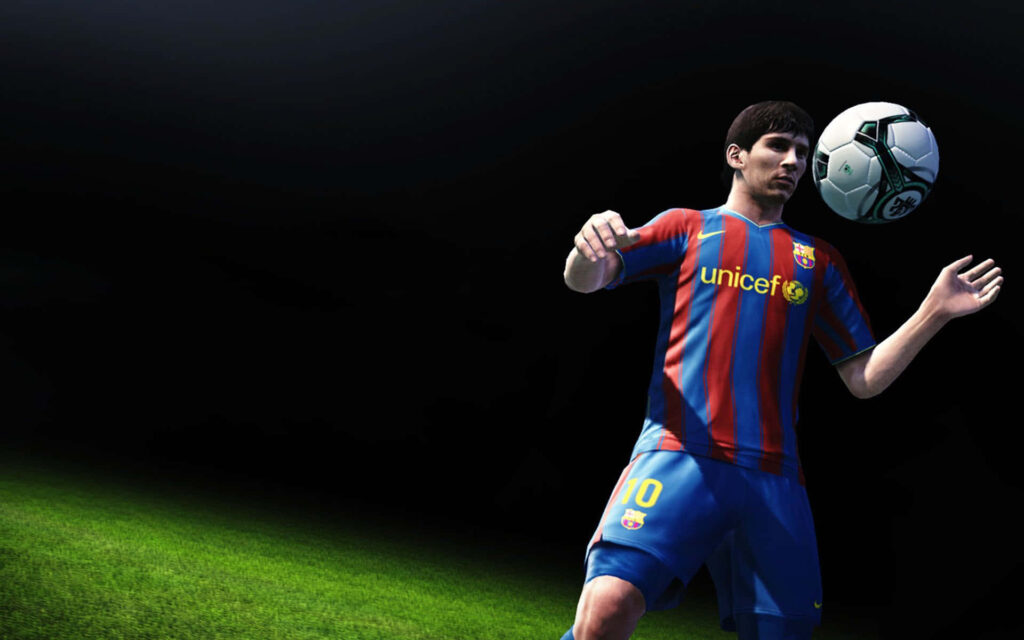 Dynamic FIFA Wallpaper: Messi in Action with Iconic Number 10 Jersey
