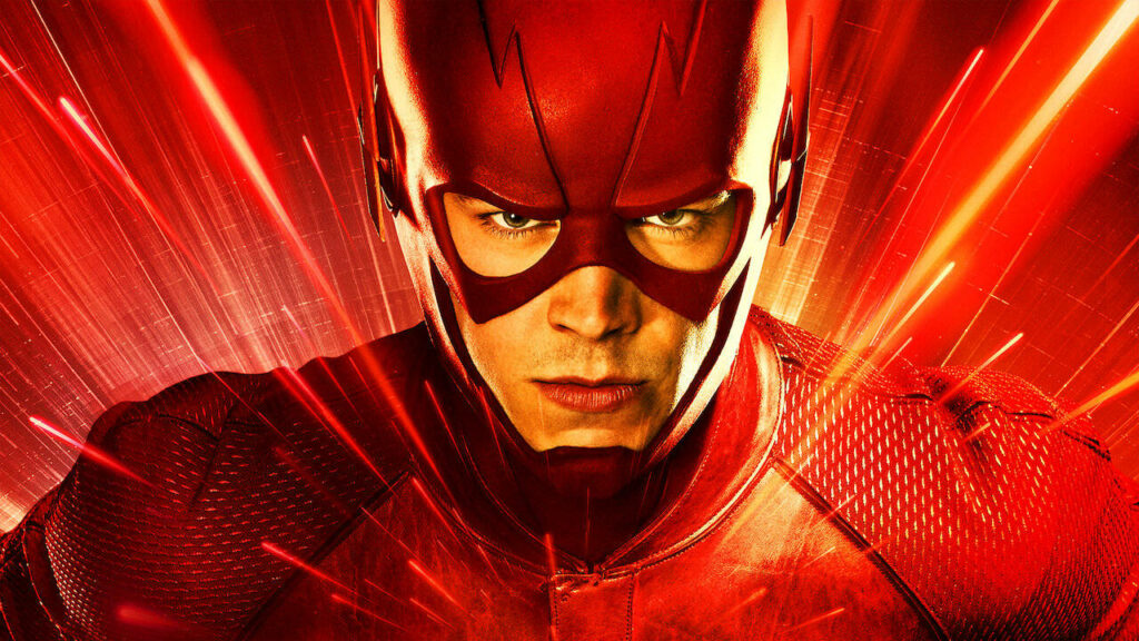 Dynamic The Flash Wallpaper: Iconic Superhero in Red Lightning
