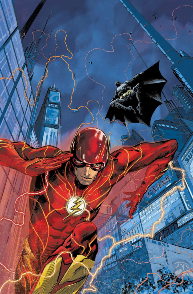 Dynamic Flash Wallpaper: Speeding Through the City with Batman