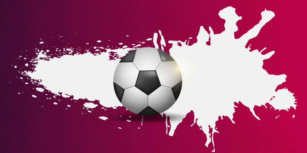 Vibrant Football Wallpaper with Red and White Splatter Background