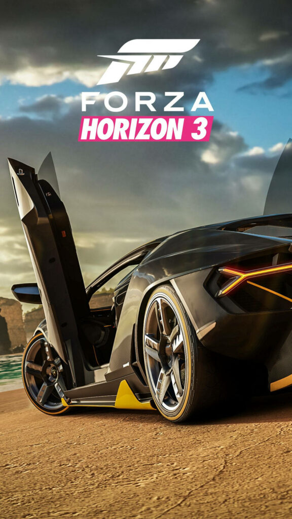 Sleek Sports Car iPhone Wallpaper Inspired by Forza Horizon 3