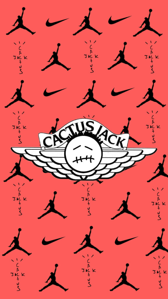 Desert Vibes: Embracing the Cactus Jack and Air Jordan Fusion in a Mesmerizing Mobile Wallpaper