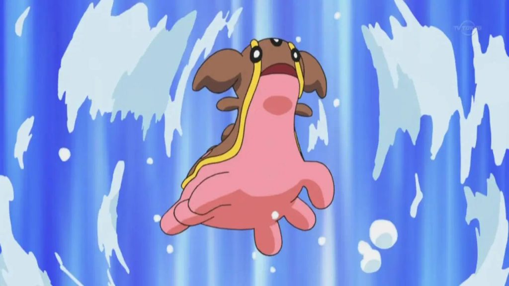 Gastrodon West Sea form dynamic wallpaper splashing blue water anime Pokémon background