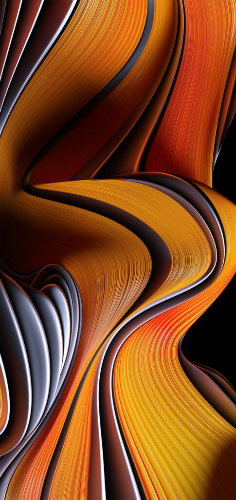 Vibrant Abstract Wallpaper for iPhone 12 Pro Max: Curved Lines Art