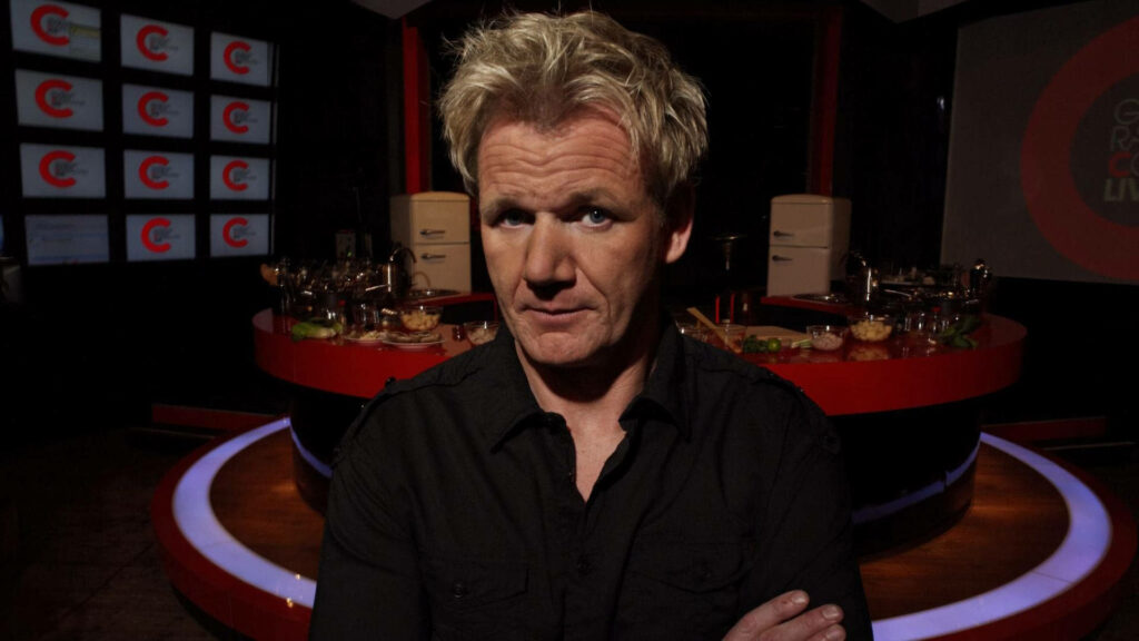 Dynamic Gordon Ramsay Wallpaper: Charismatic Cookalong Live Background