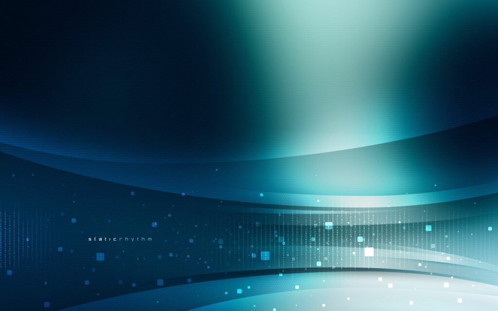 Dynamic Blue Gradient Wallpaper with Tech-Inspired Design Elements