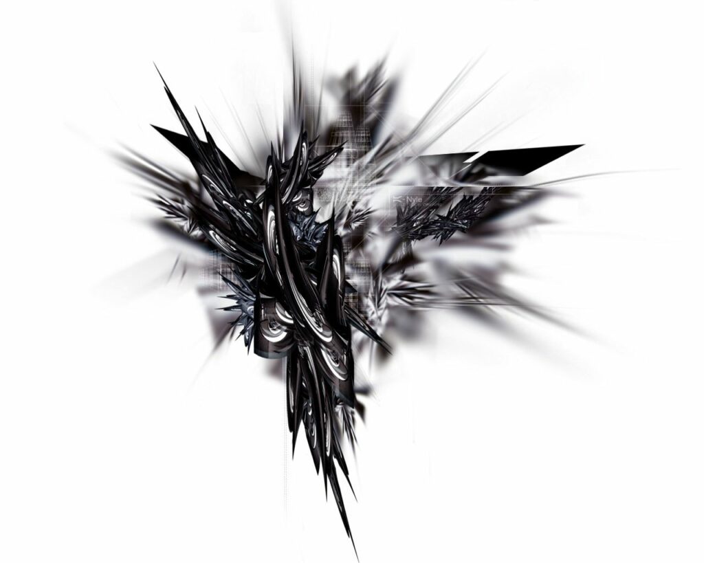 Dynamic Gray and Black Abstract Wallpaper – Explosive Design