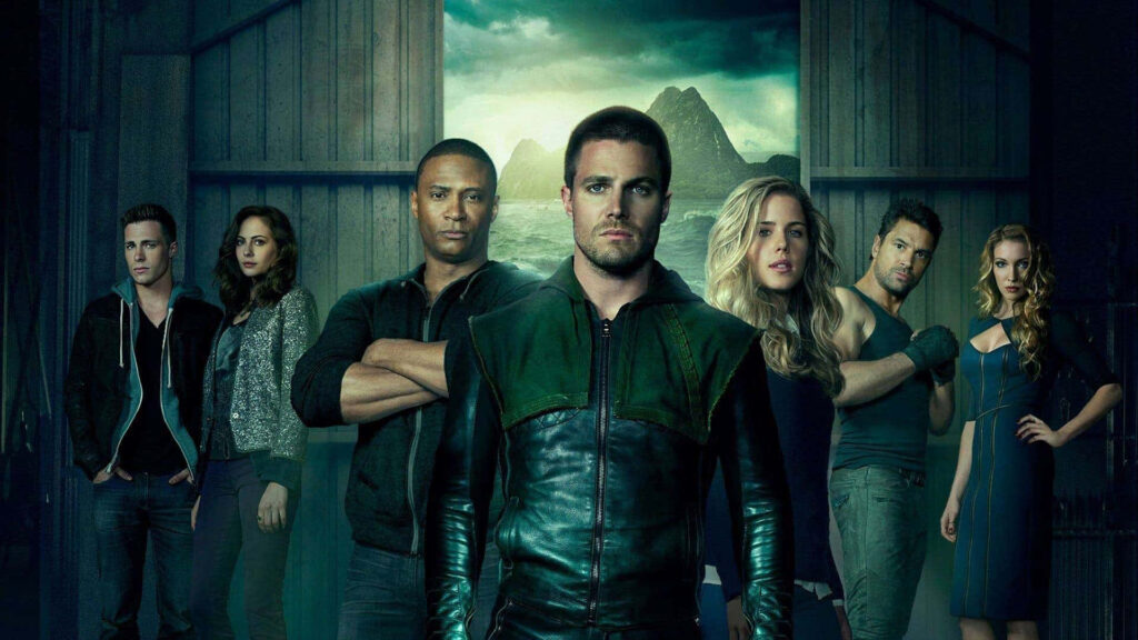 Green Arrow Wallpaper: Oliver Queen & Key Characters in Action