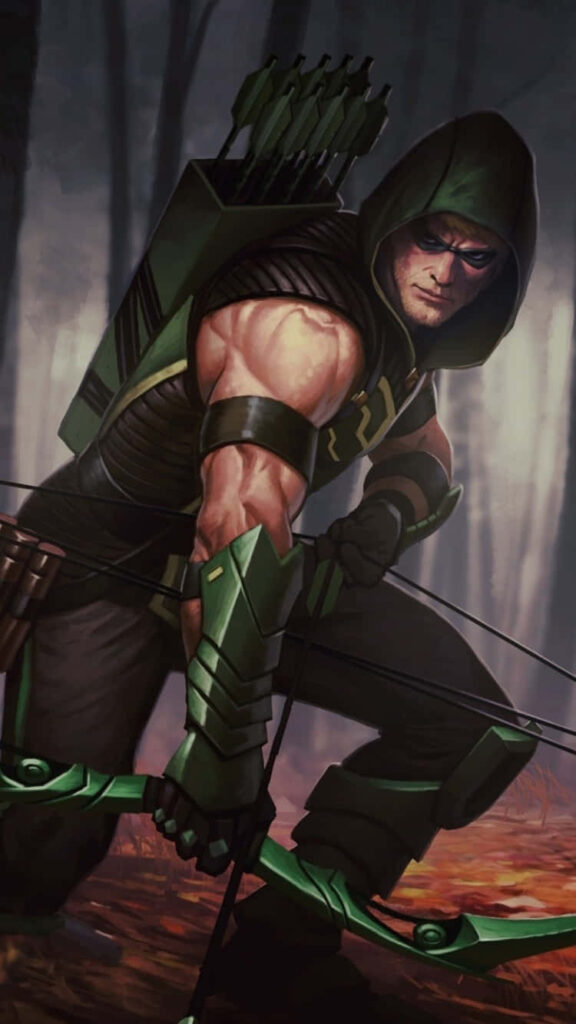 Dynamic Green Arrow Wallpaper for Stunning iPhone Backgrounds