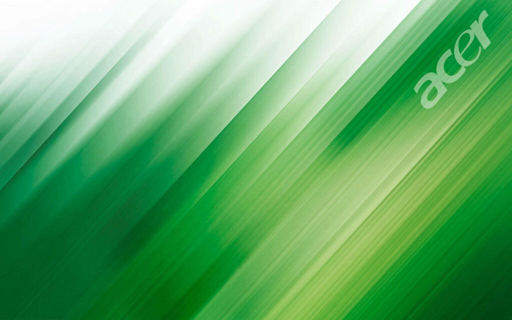 Dynamic Green Gradient Wallpaper with Acer Logo - Modern Background