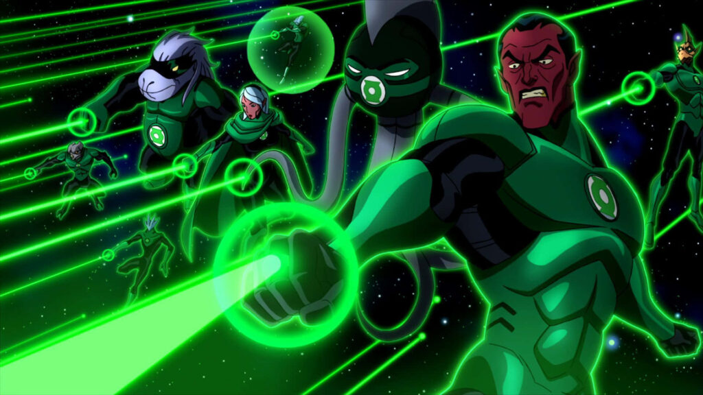 Green Lantern Animated Series Wallpaper: Emerald Knights in Action