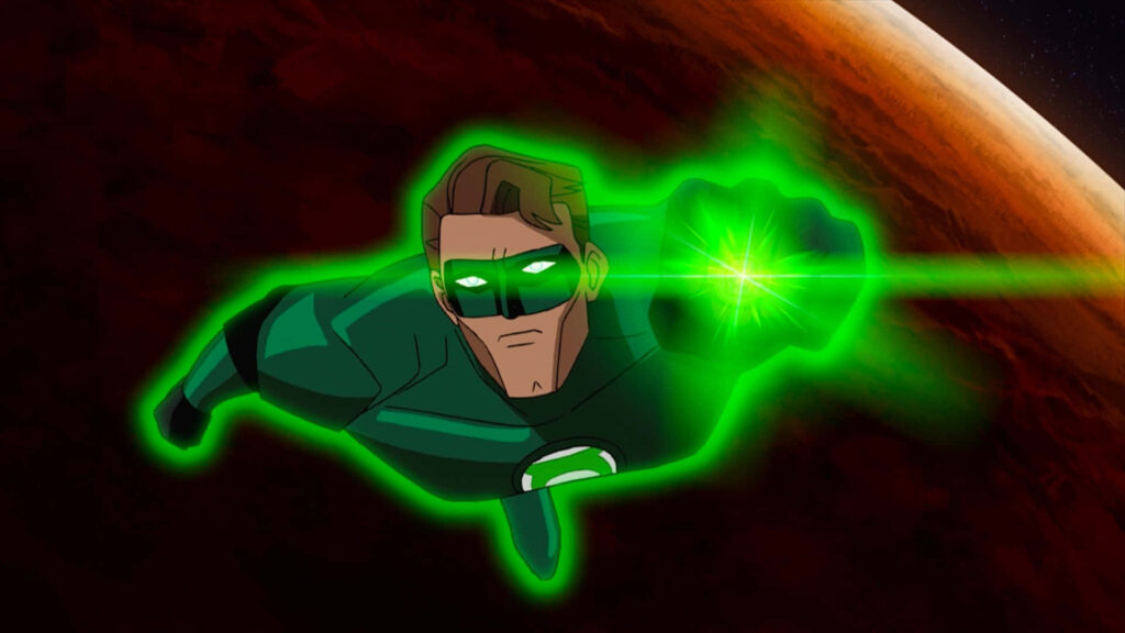 Hal Jordan Wallpaper: Green Lantern Soars in Vibrant Space Glow