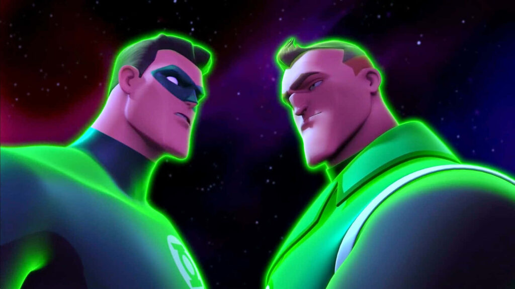 Dynamic Green Lantern Wallpaper: Hal Jordan & Guy Gardner in Cosmic Glow