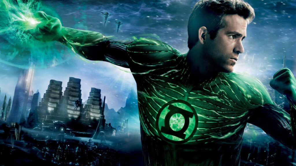 Dynamic Green Lantern Wallpaper: Iconic Hero in Futuristic Setting