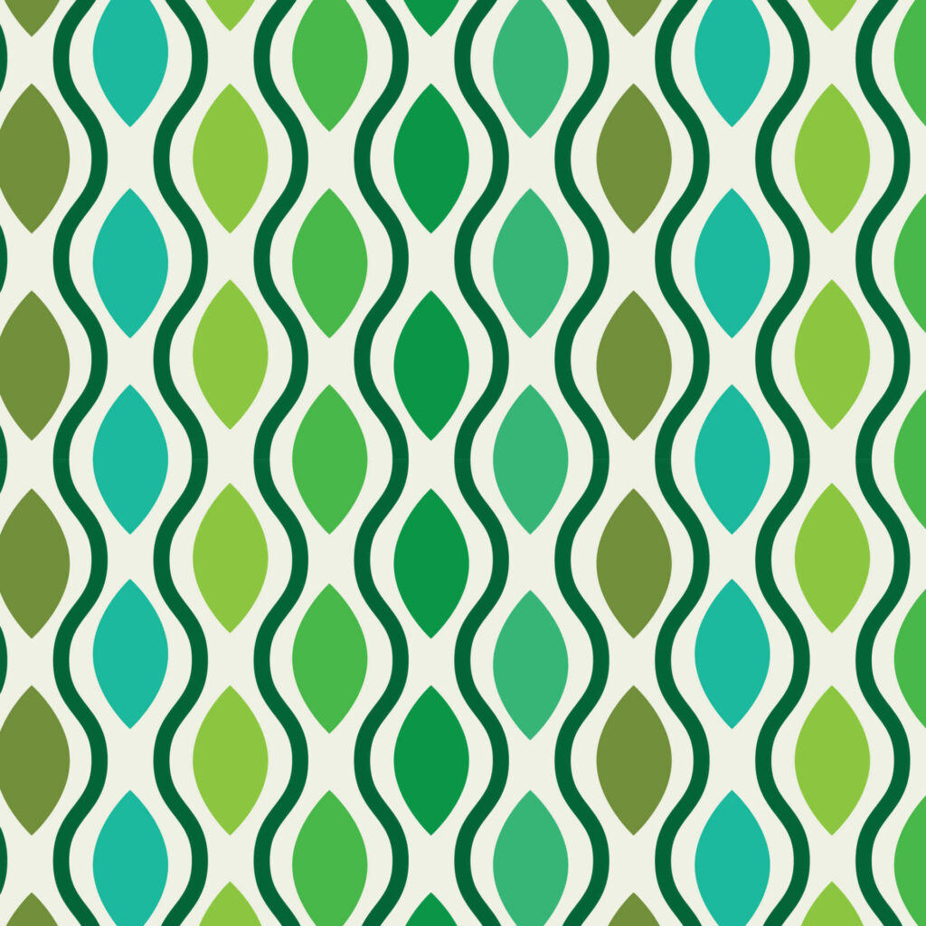 Dynamic Green Oval Pattern Wallpaper - Fresh Background Design