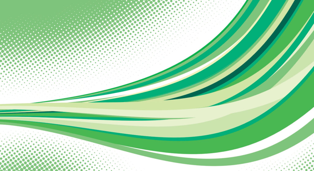 Dynamic Green and White Wave Pattern Wallpaper Background